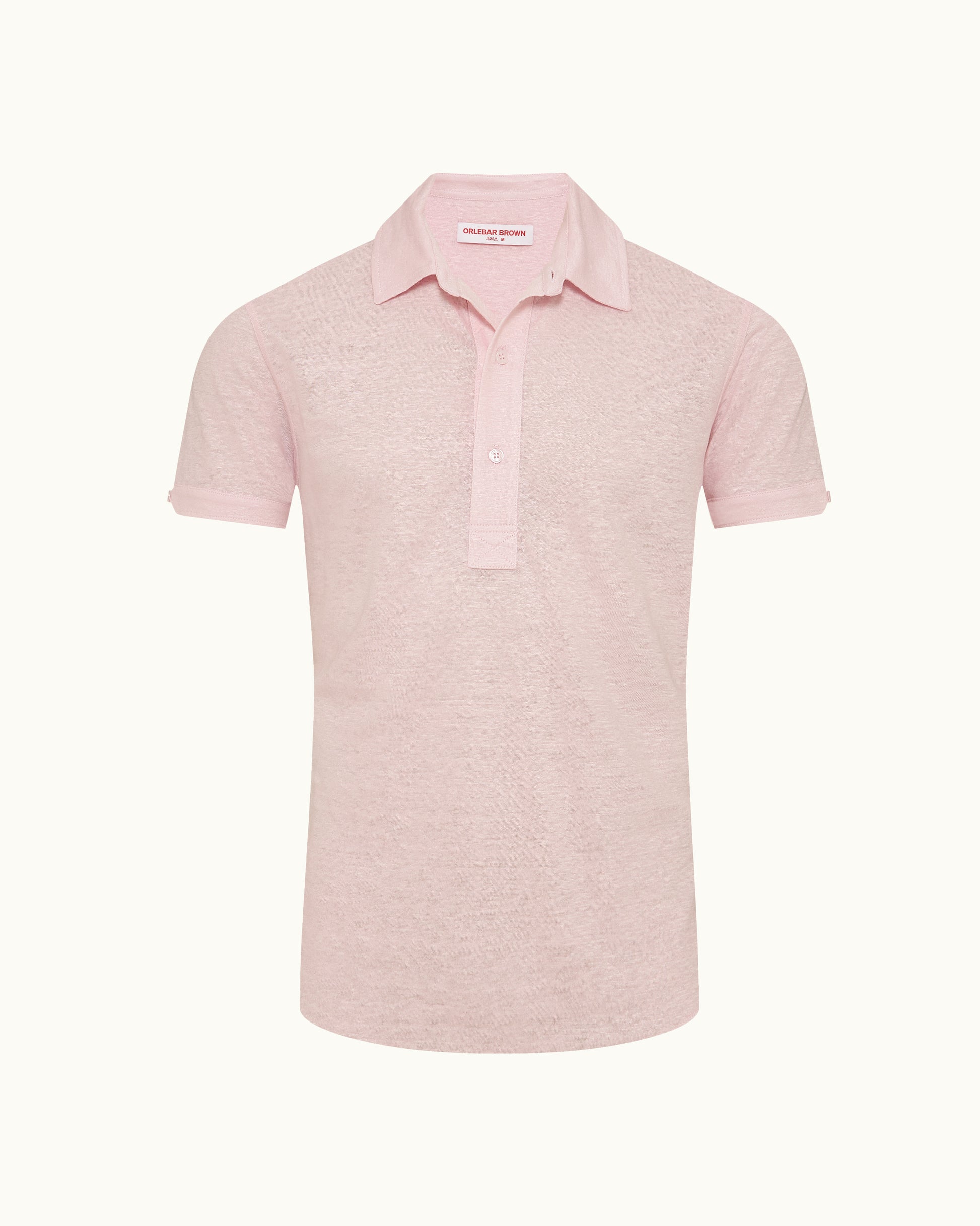 Pink polo shirt on a white background