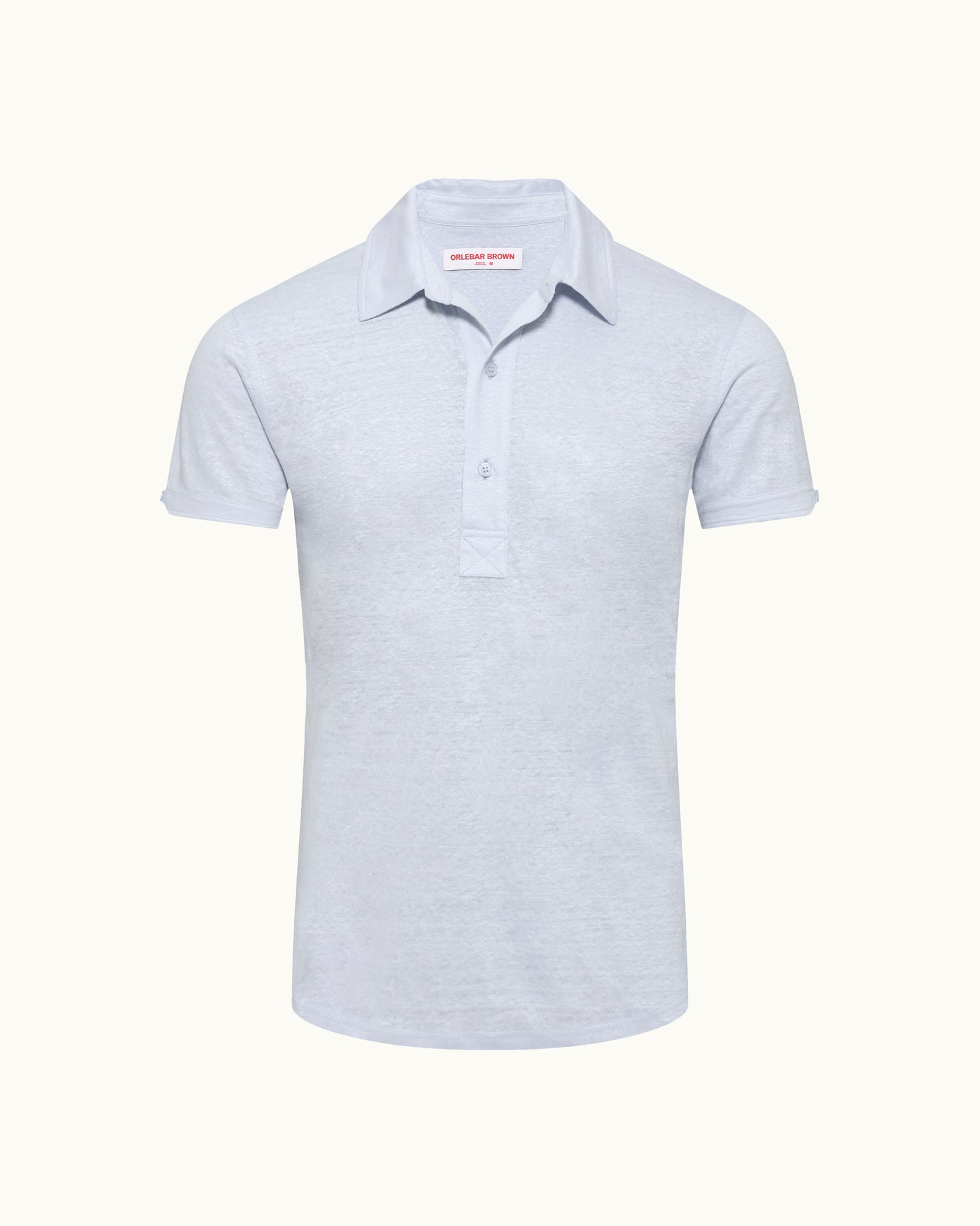 Light blue polo shirt on a white background