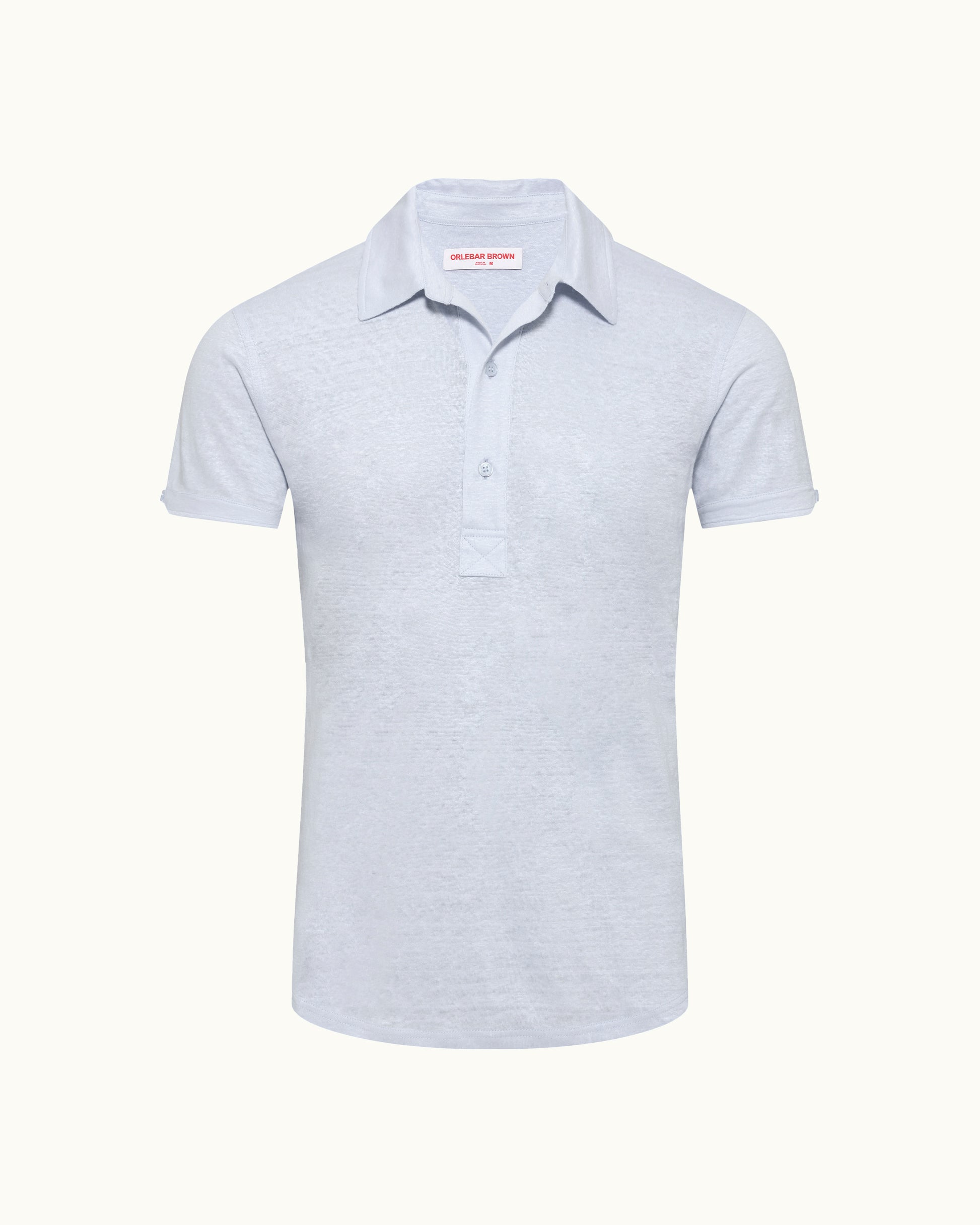 Light blue polo shirt on a white background