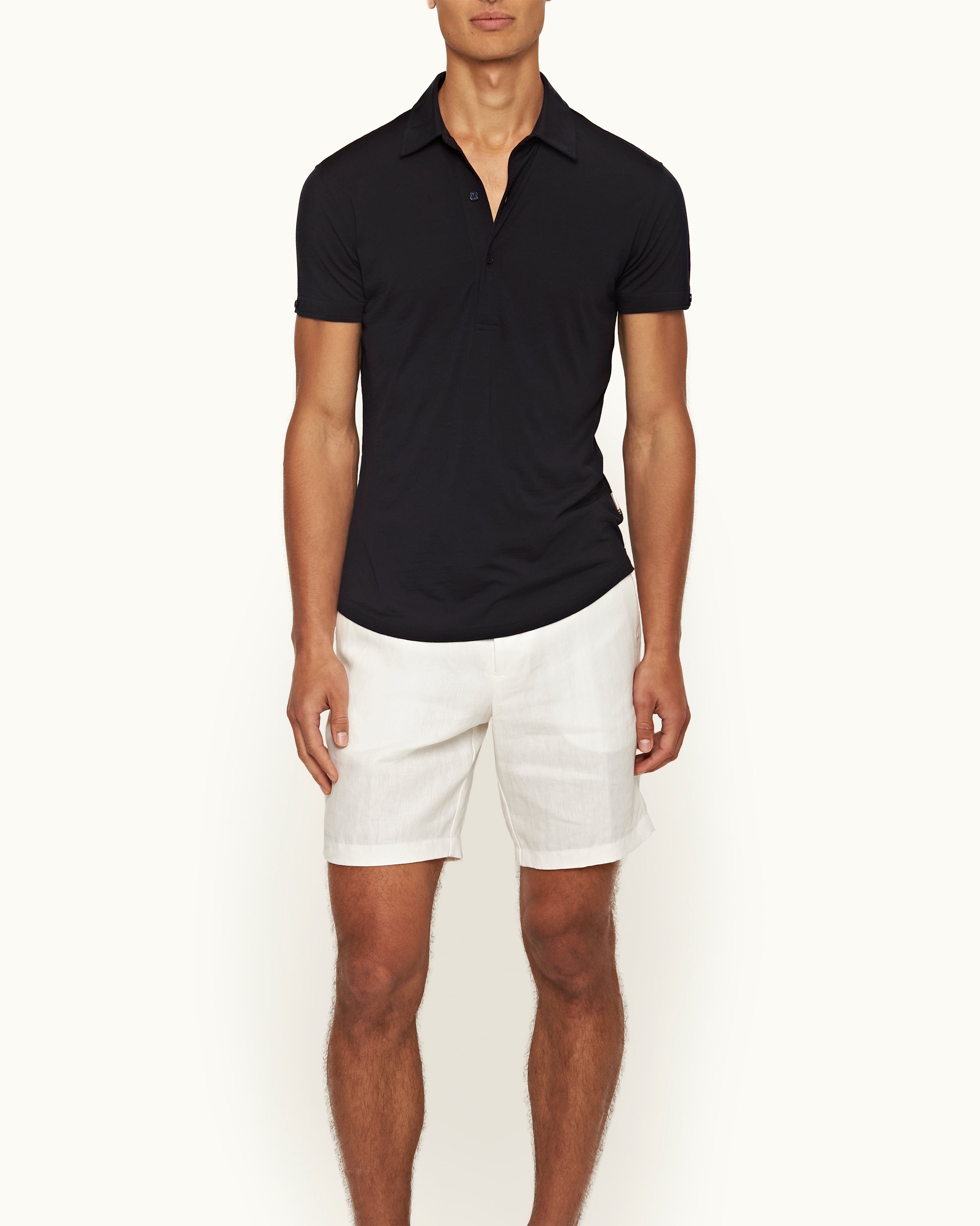 ORLEBAR BROWN ポロ Orlebar Brown | Men's Tailored Fit Tie Stitch Polo Shirt in Black