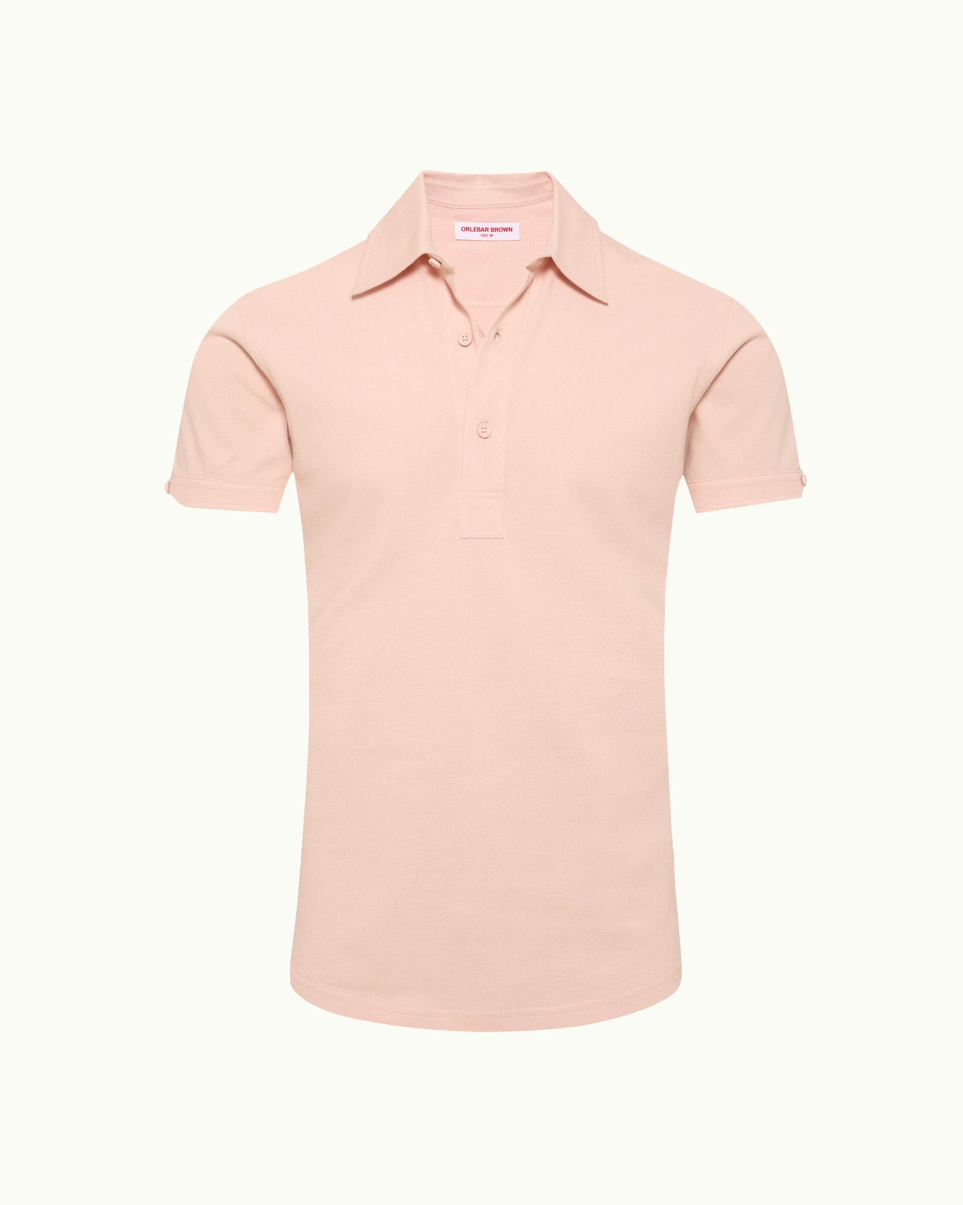 Orlebar Brown Men's Tailored Fit Pique Polo Shirt In Pink Sand