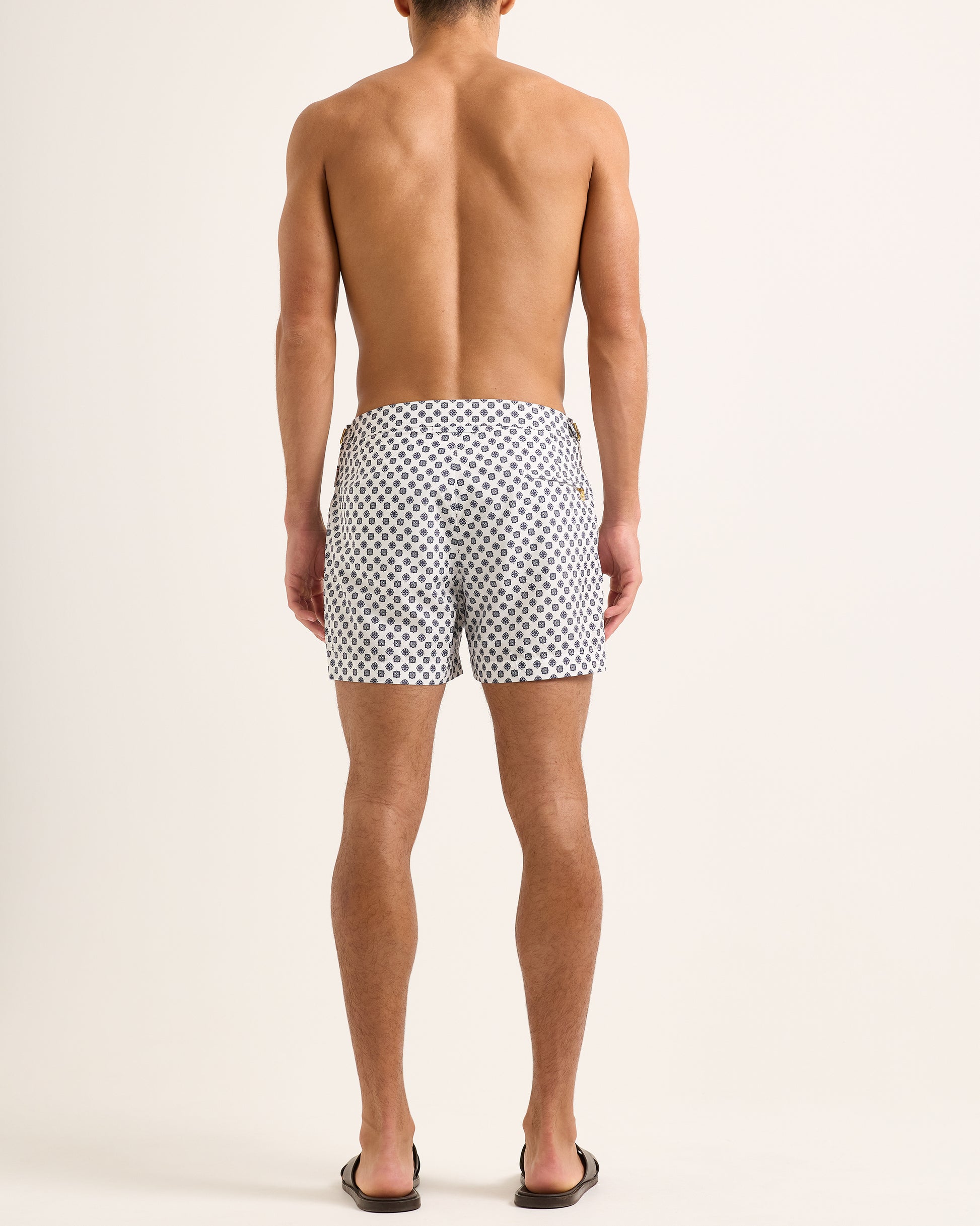 Setter - Shorter Length Swim Shorts in Luminis Print Model Back View