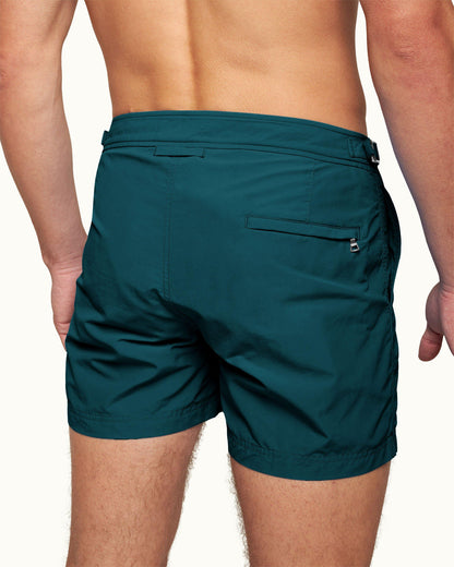 Setter - Shorter-Length Swim Short In Peli Green Detail 1