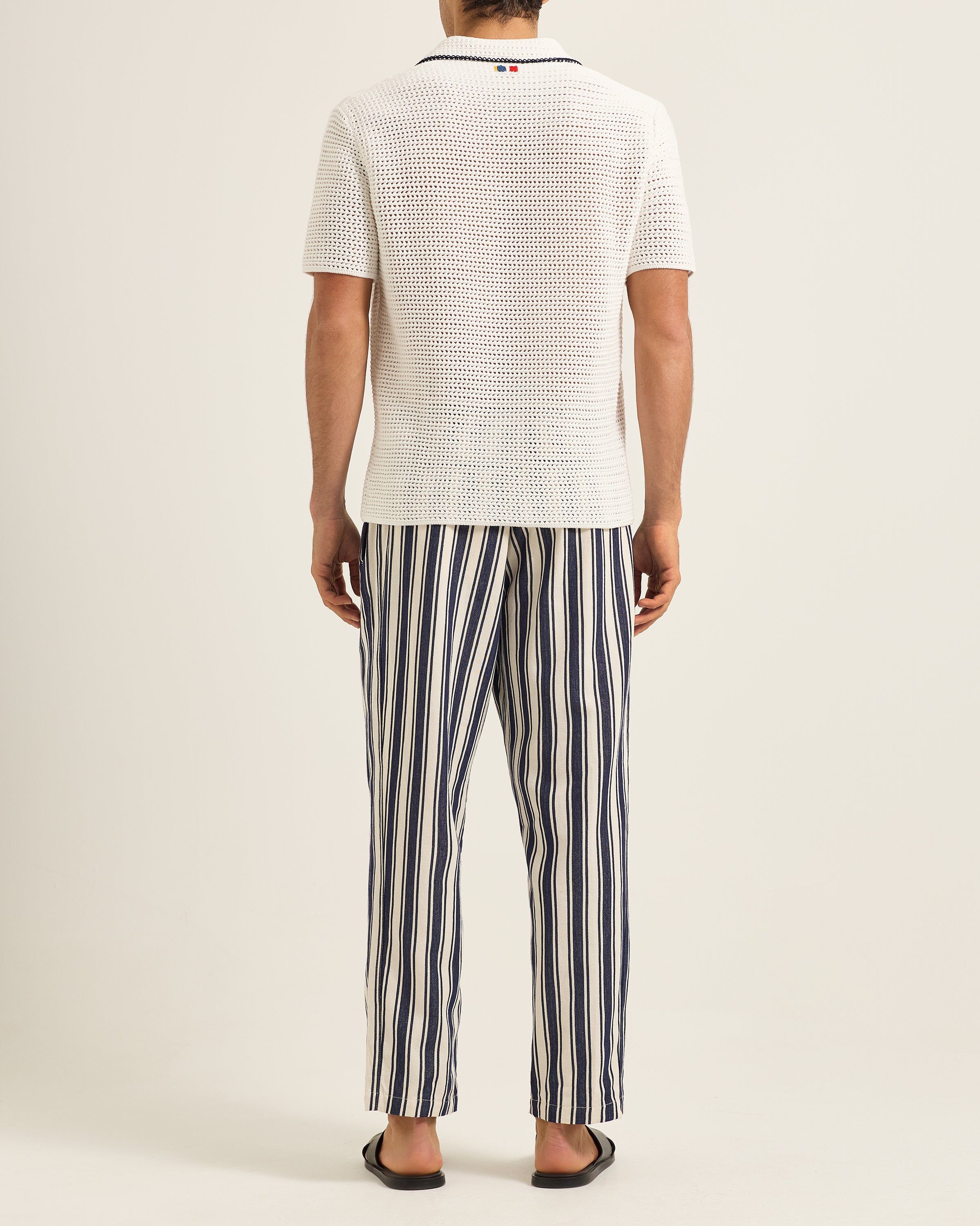 Mens Luxury Relaxed Fit Stripe Trousers | Orlebar Brown – ORLEBAR