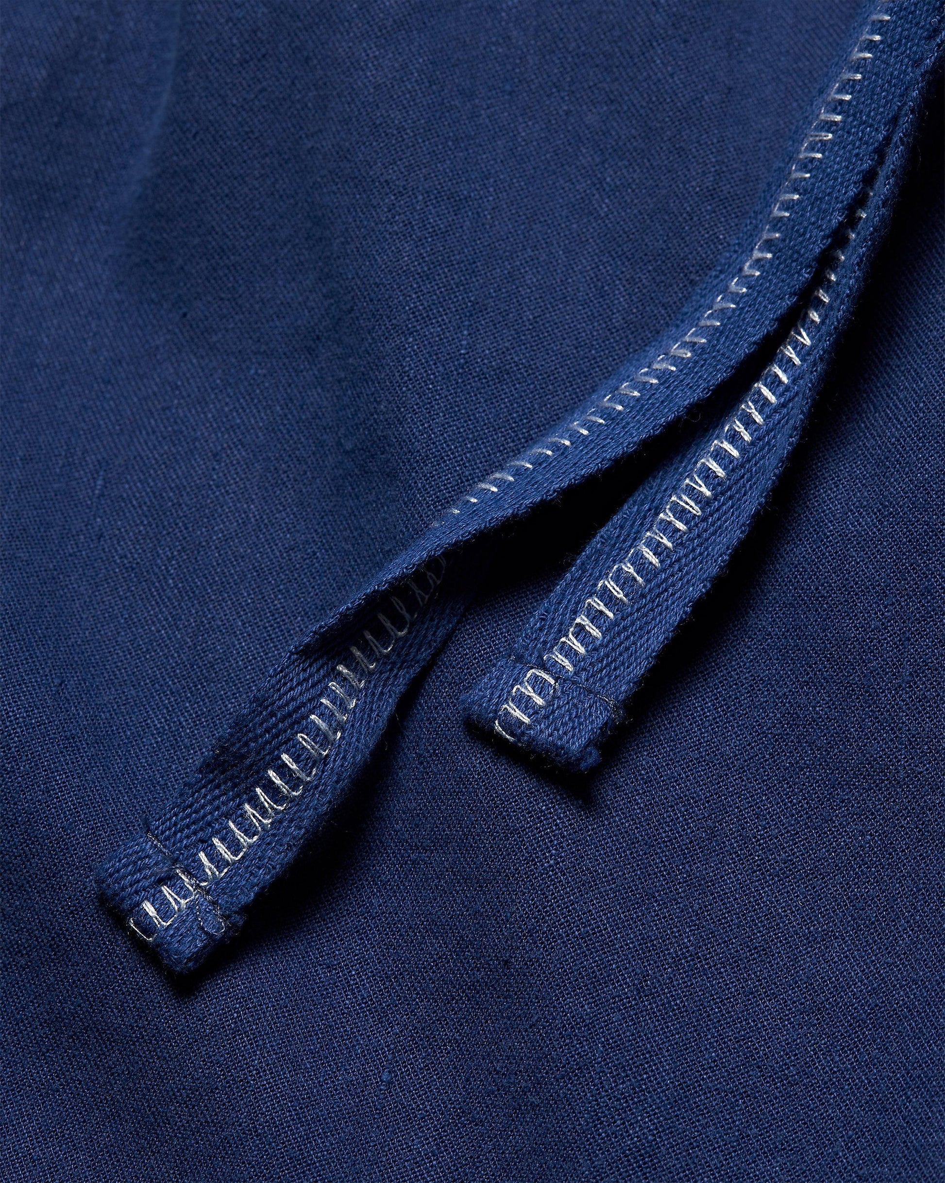 Sonoran - Mens Lagoon Blue Ladder Stitch Relaxed Fit Garment-Dyed Trousers Detail 2 View