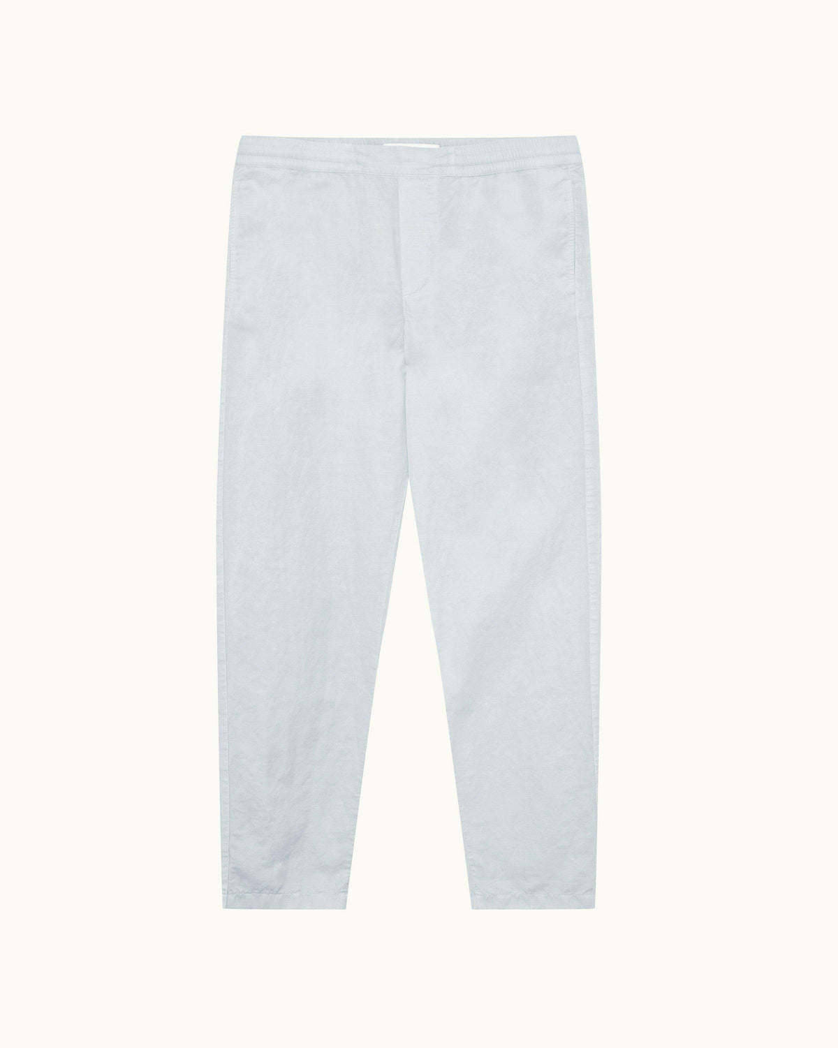 Sonoran Linen - Mens Serenity Blue Relaxed Fit Cotton-Linen Trousers Front View