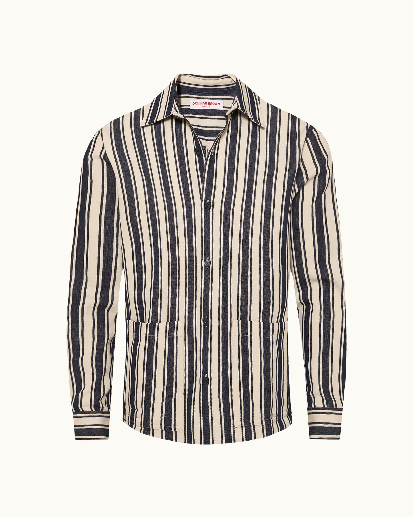 Striped shirt with long sleeves on a white background