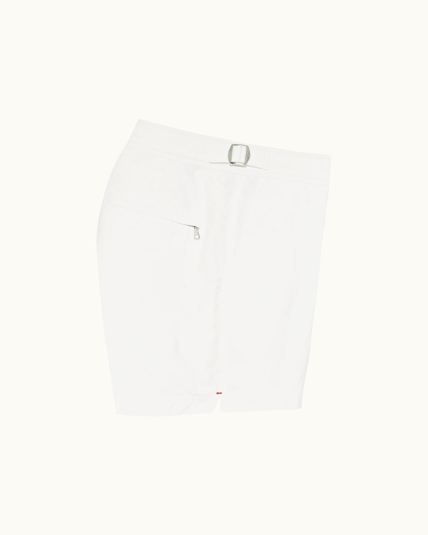 Springer - Mens White Shortest-Length Swim Shorts Side View