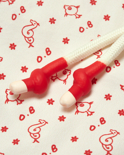 Standard - White Sand Logo Print Mid-Length Drawcord Swim Shorts Detail Other