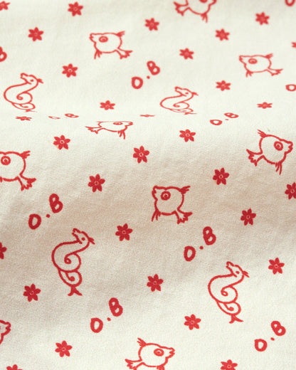 Standard - White Sand Logo Print Mid-Length Drawcord Swim Shorts Detail Ott