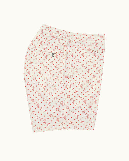 Standard - White Sand Logo Print Mid-Length Drawcord Swim Shorts Side