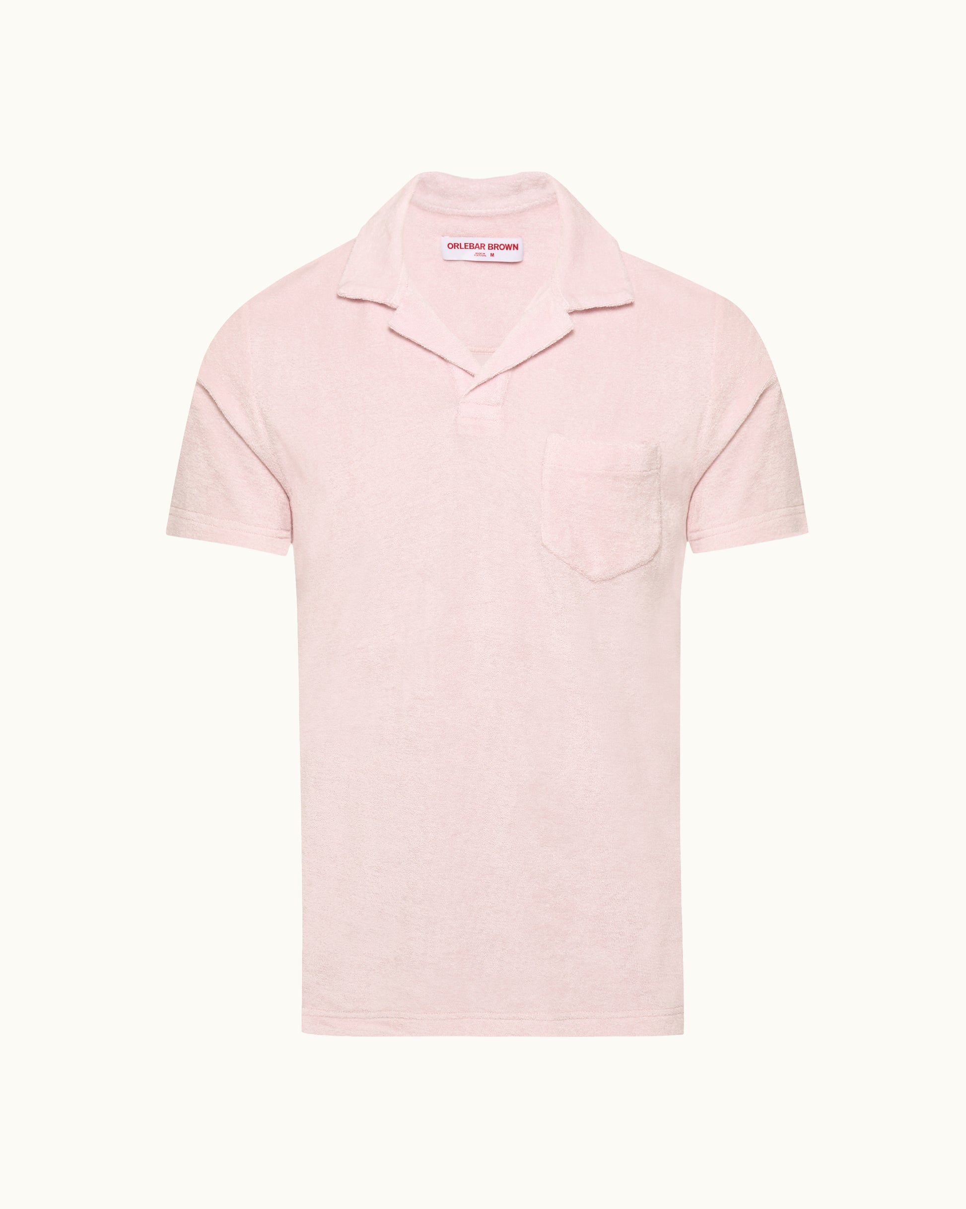 Pink polo shirt on a white background