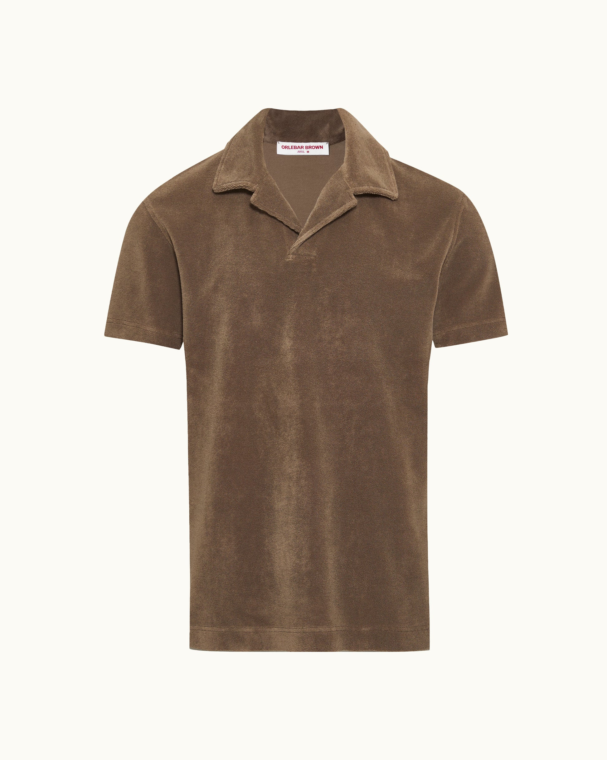 Brown polo shirt on a white background