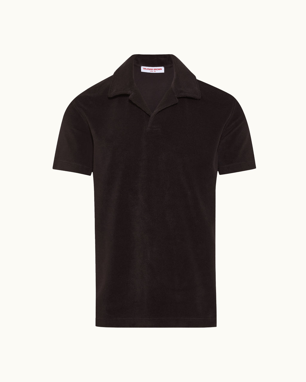 Black polo shirt on a white background