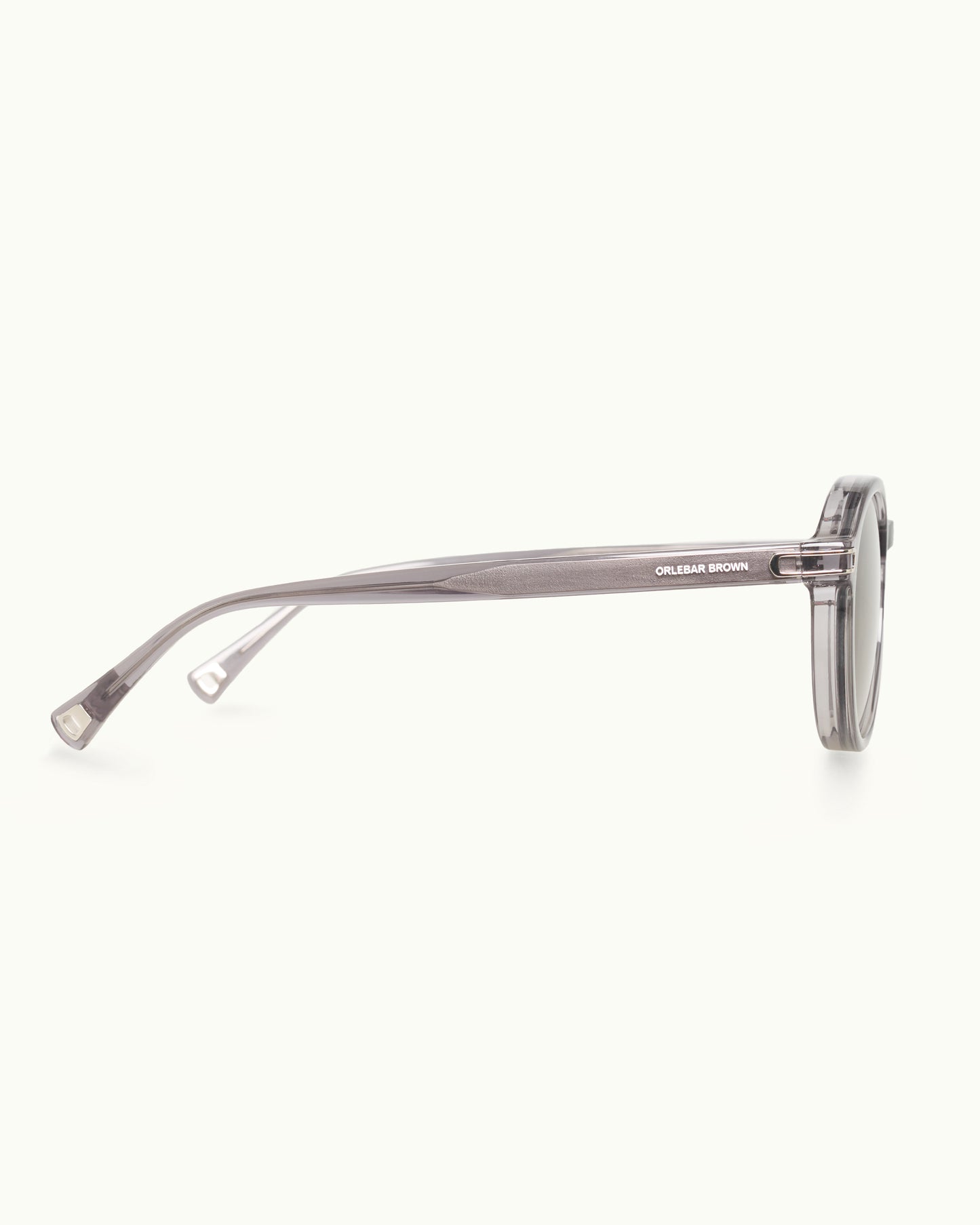 Sunglasses with a brand logo on a white background