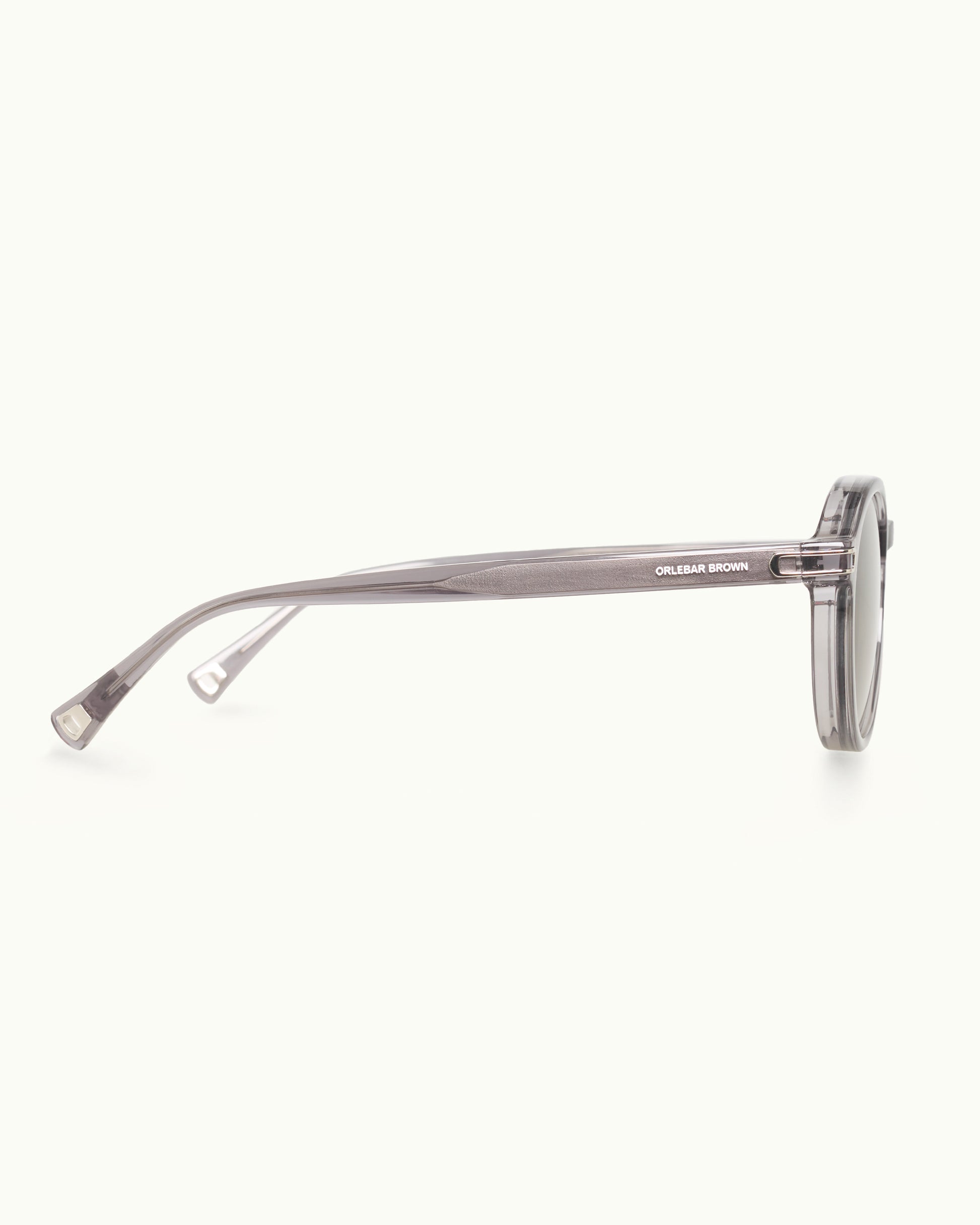 Sunglasses with a brand logo on a white background