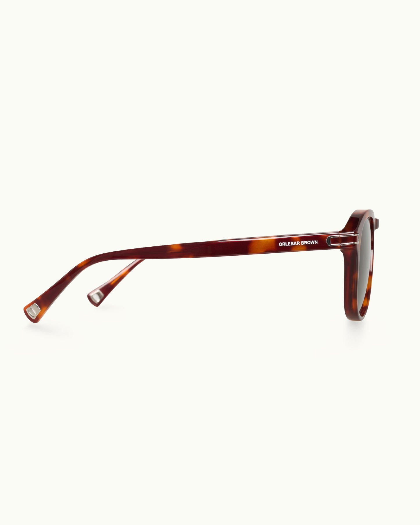Sunglasses with tortoiseshell frame on a white background