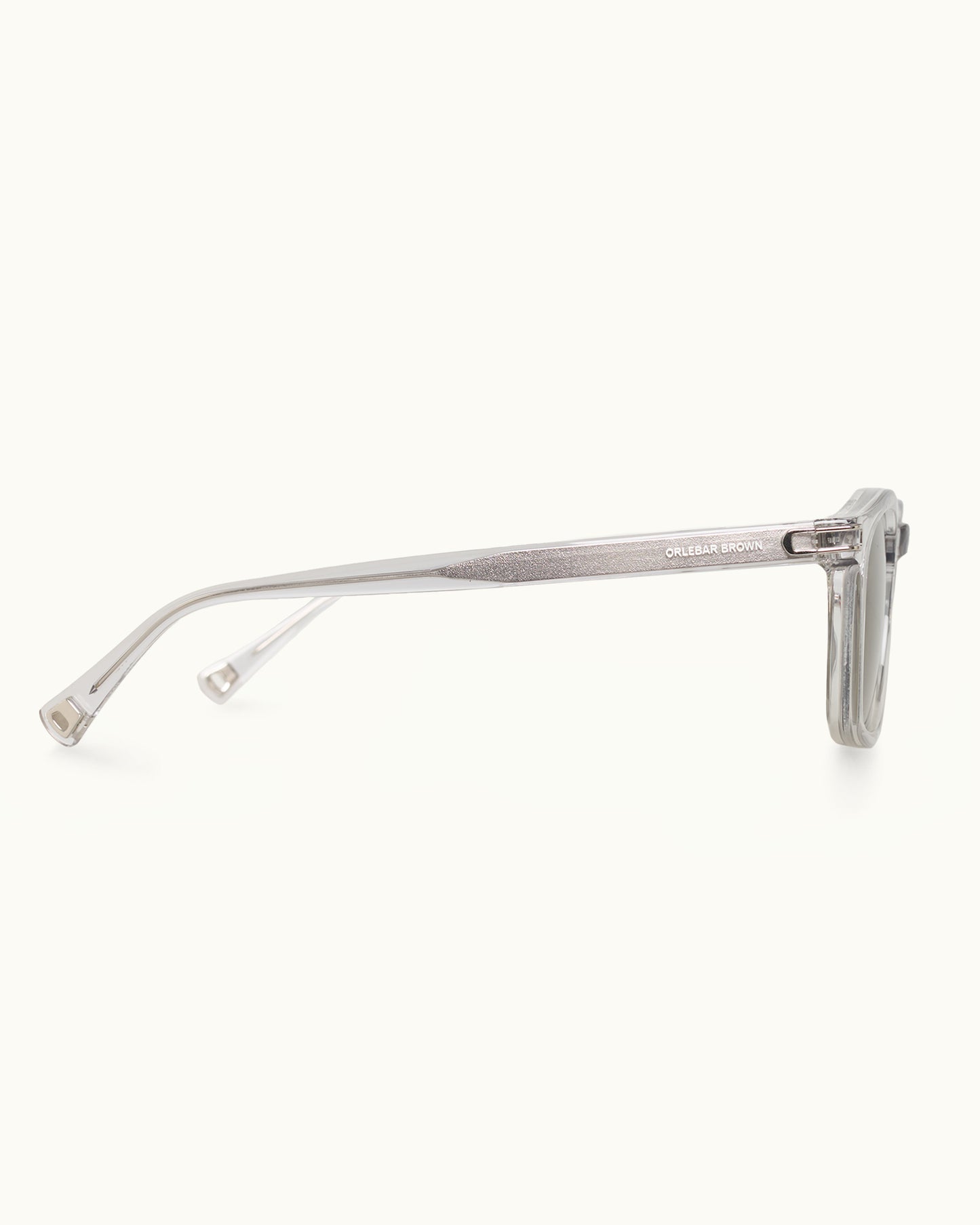 Silver eyeglasses on a white background