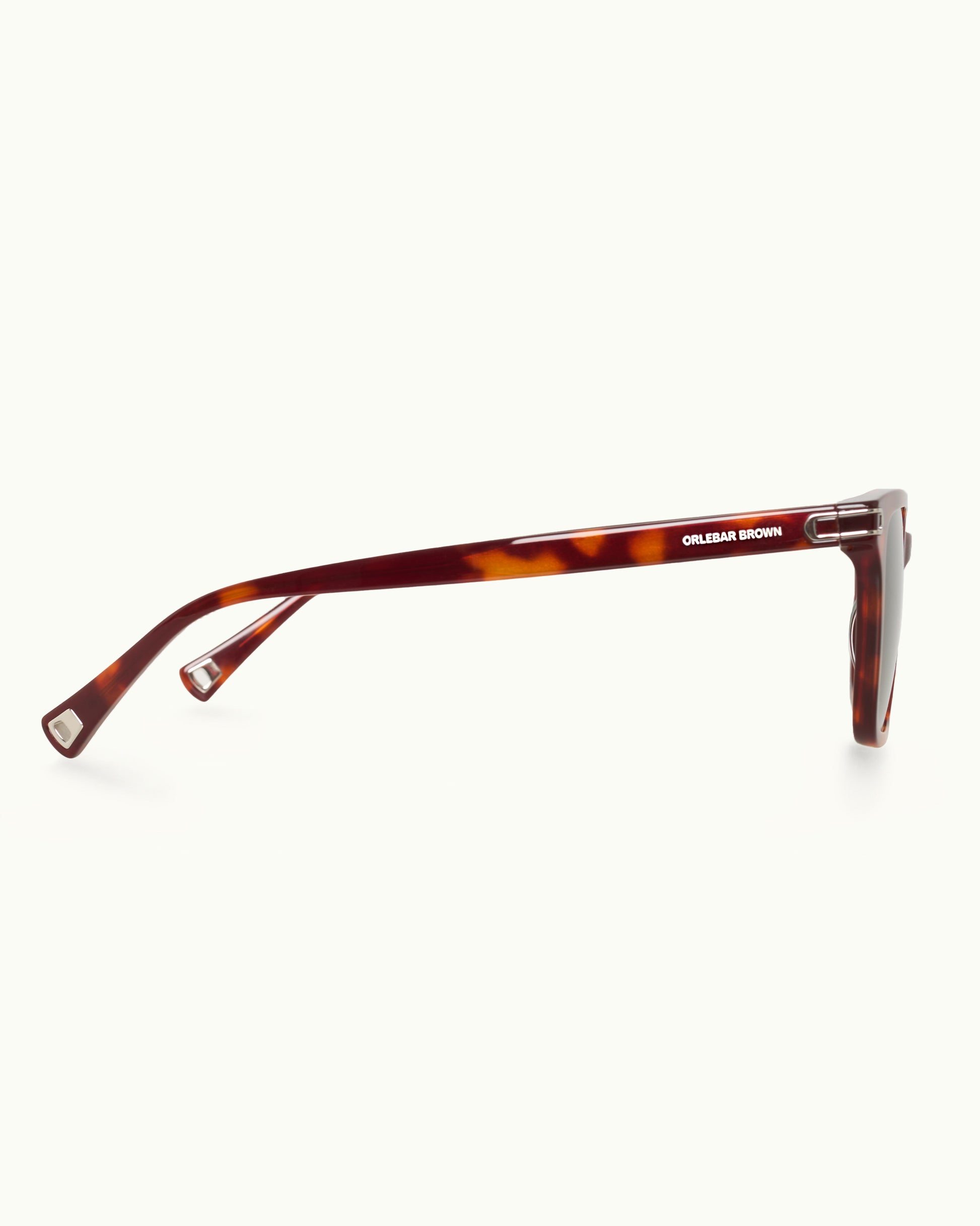 Sunglasses with tortoiseshell frame on a white background