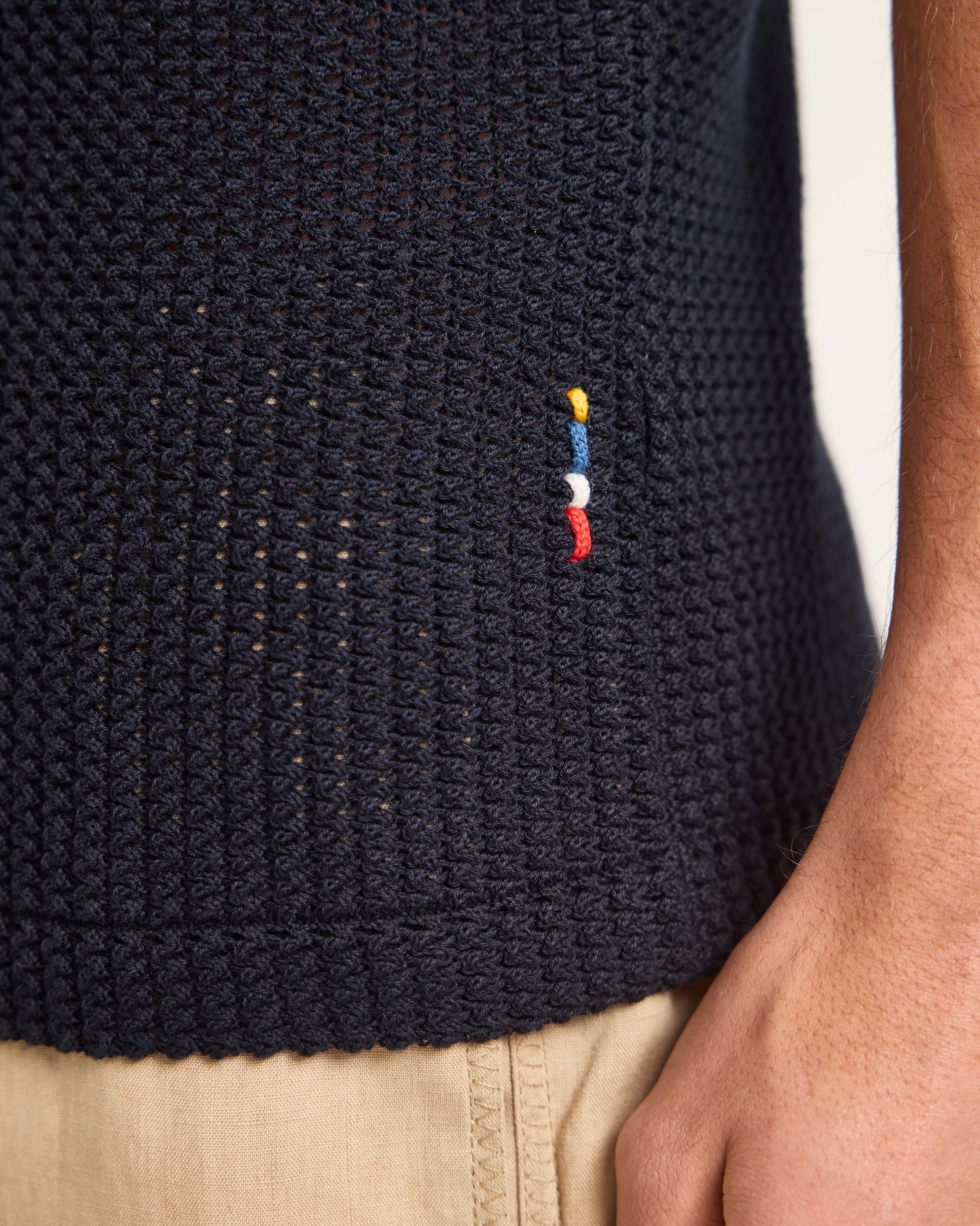 Blue Crochet Polo Shirt | Light Tailored Style – ORLEBAR BROWN