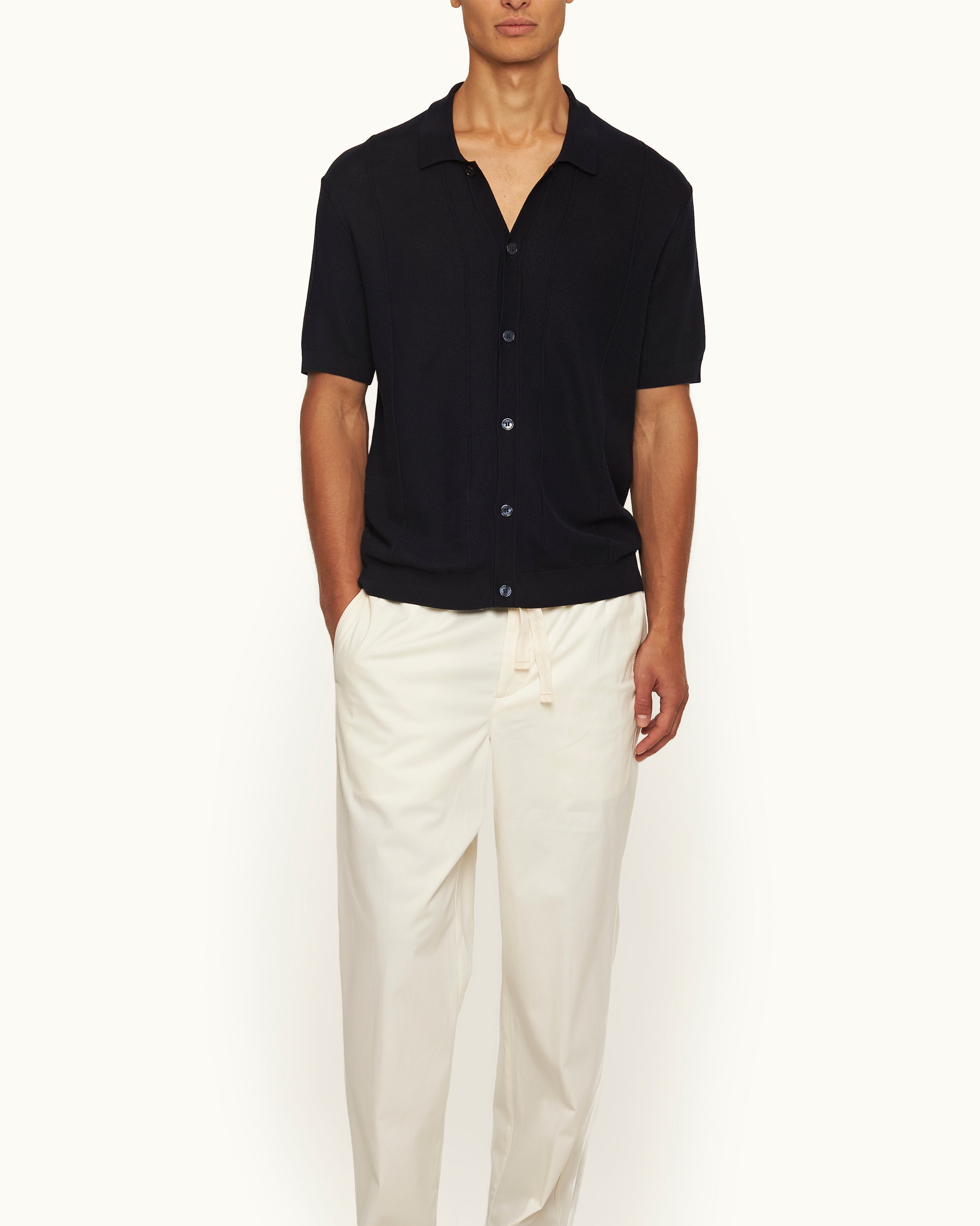 Orlebar Brown | Men's Classic Fit Capri Collar Mercerised Cotton