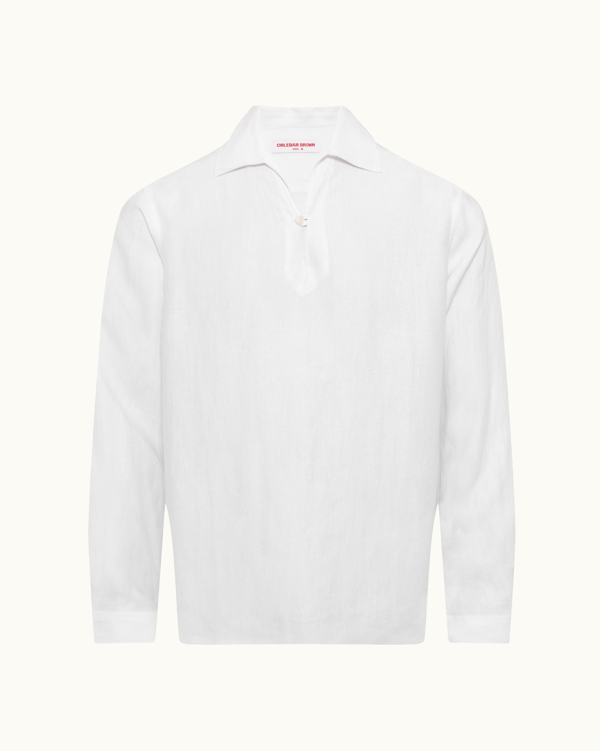 White long-sleeve shirt on a white background