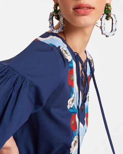 Viviana Dress - Viviana Dress Whitsun Placée Blue Detail