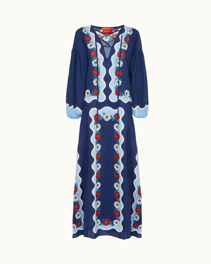 Viviana Dress - Viviana Dress Whitsun Placée Blue Front