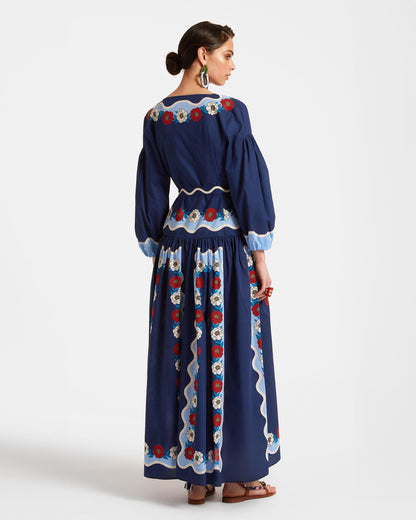 Viviana Dress - Viviana Dress Whitsun Placée Blue Keylook Back