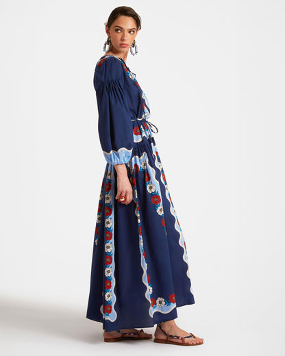 Viviana Dress - Viviana Dress Whitsun Placée Blue Keylook Left